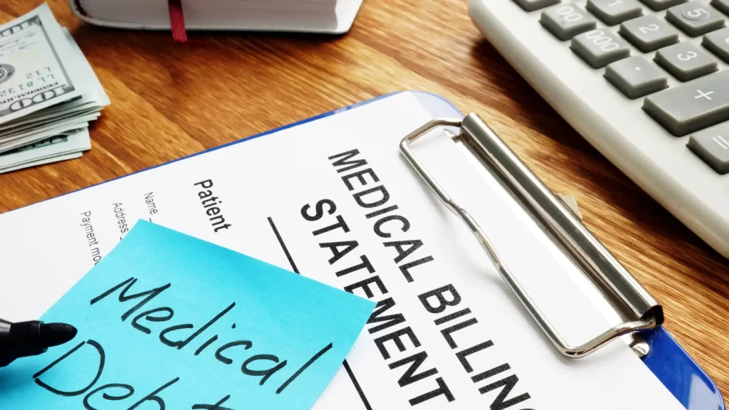 a compensation for medical bills on a table