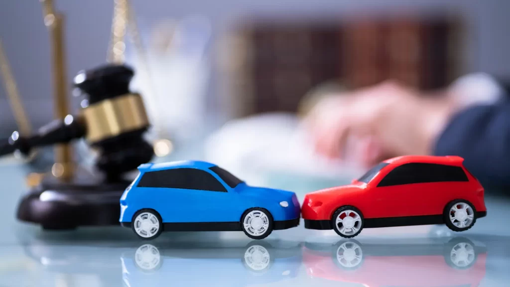 a close up of a toy car accident